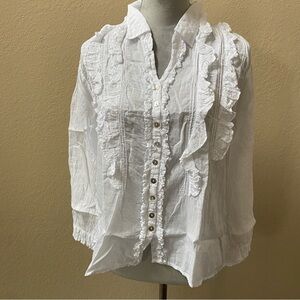 J. Petal Matte White Blouse